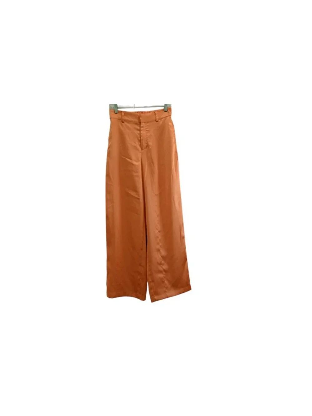 House of Harlow 1960 Satin Wide Leg High Rise Pants Orange Sz S Trousers Glam